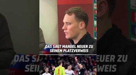 Manuel Neuer sah erstmalig in seiner Karriere die rote Karte. So reagierte er! #shorts