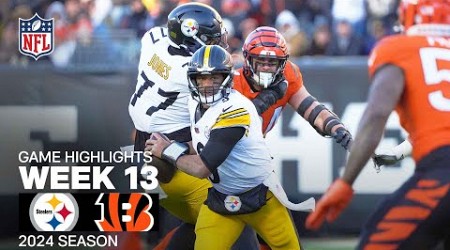 Pittsburgh Steelers vs. Cincinnati Bengals | 2024 Week 13 Game Highlights