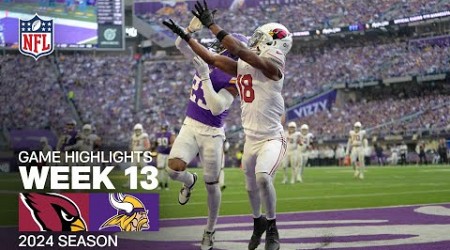 Arizona Cardinals vs. Minnesota Vikings Game Highlights | NFL 2024 Season Week 13