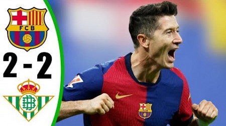 Barcelona vs Real Betis 2-2 - All Goals &amp; Highlights - 2024 LIGA