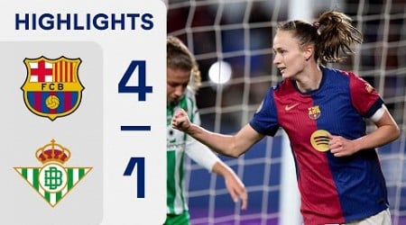 FC BARCELONA 4 - 1 REAL BETIS FÉMINAS | RESUMEN LIGA F