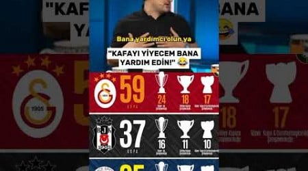 Serhat Akın Galatasaray&#39;ın Kupalarını Görünce Şaşkına Dönüyor! #keşfet #galatasaray #fenerbahçe #cup