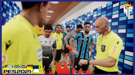 GRÊMIO X CORINTHIANS | Brasileirão Série A 2024 ⚽ Gameplay Simulação PES 2021