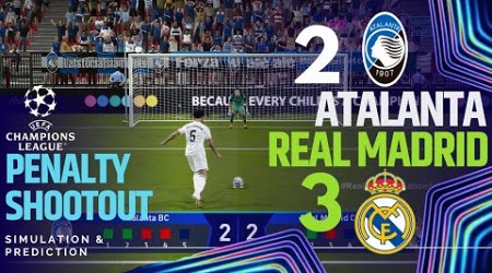 Penalties • Atalanta 2-3 Real Madrid • UEFA Champions League 24/25 | eFootball Simulación.