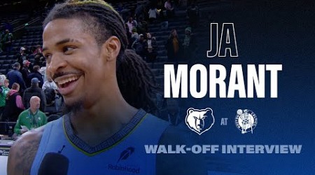 Ja Morant Walk Off Interview | Grizzlies at Celtics