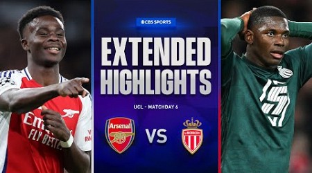 Arsenal vs. Monaco: Extended Highlights | UCL League Phase MD 6 | CBS Sports Golazo