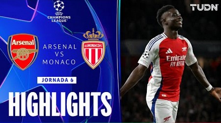 HIGHLIGHTS - Arsenal vs Mónaco | UEFA Champions League 24/25 | TUDN