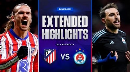 Atlético Madrid vs. Slovan Bratislava: Extended Highlights | UCL League Phase MD 6 | CBS Sports