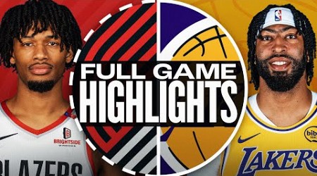 TRAIL BLAZERS at LAKERS | FULL GAME HIGHLIGHTS | December 8, 2024