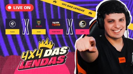 4x4 DAS LENDAS - FLUXO VS RUSH - TEAM TWO9 VS AJAX - FREE FIRE AO VIVO - DIA 3 MATA-MATA