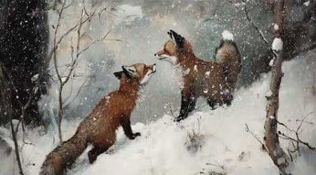 Foxes in the Winter Forest ❄️ Gentle Celtic Music for Relaxation and Nature Lovers