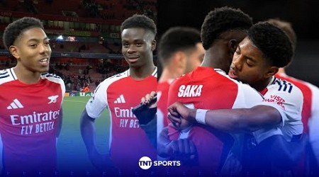 WHOLESOME INTERVIEW! ❤️ Bukayo Saka hails Myles Lewis-Skelly after Arsenal defeat Monaco #UCL