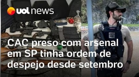 CAC preso com arsenal em SP tinha ordem de despejo desde setembro