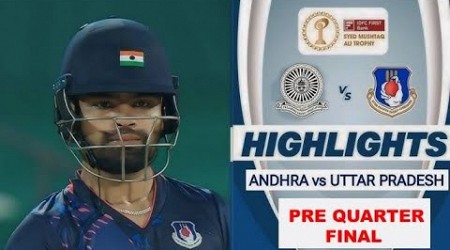 Syed Mushtaq Ali Trophy | Pre Quarter Final 2024 Full Highlights | Andhra vs Uttar Pradesh Highlight