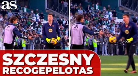 SZCZESNY ‘HUMILLA’ a un JOVEN RECOGEPELOTAS del BETIS en el calentamiento