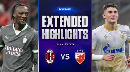 AC Milan vs. Crvena zvezda: Extended Highlights | UCL League Phase MD 6 | CBS Sports Golazo