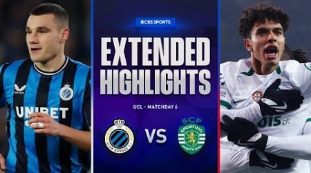 Club Brugge vs. Sporting CP: Extended Highlights | UCL League Phase MD 6 | CBS Sports Golazo