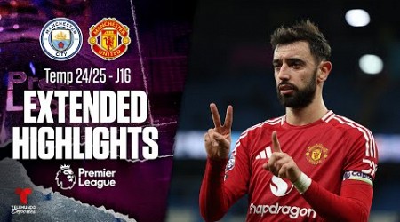 Manchester City vs. Manchester United | Highlights Premier League | Jornada 16 | Telemundo Deportes