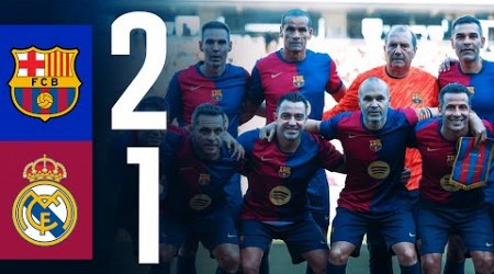 HIGHLIGHTS | BARÇA LEGENDS 2 vs 1 REAL MADRID LEGENDS | XAVI &amp; INIESTA BACK in BLAUGRANA 