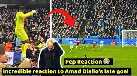 Incredible reaction to Amad Diallo&#39;s late goal in Manchester City Vs Manchester United 1-2