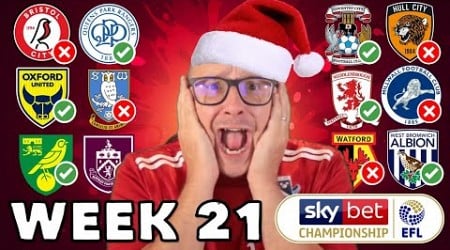 2024/25 Championship Predictions - Matchday #21