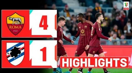 Roma vs Sampdoria 4-1 Extended Highlights | Coppa Italia 2024