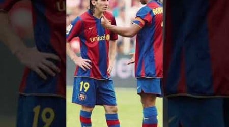 La amistad entre Messi y Ronaldinho #messi #barcelona #ronaldinho