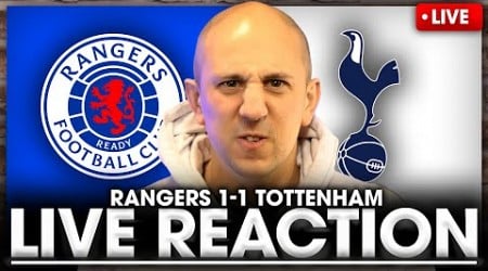 LIVE MATCH REACTION Ranger Vs Tottenham • Europa League