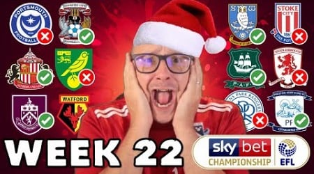 2024/25 Championship Predictions - Matchday #22