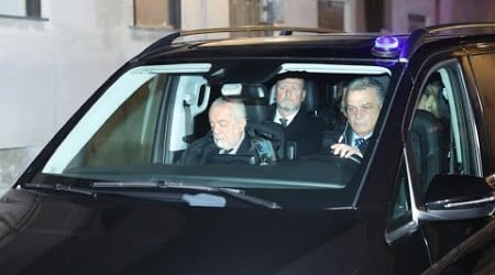 Cena NATALE SSC Napoli, sentite come viene accolto De Laurentiis! 