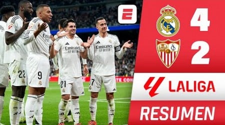 REAL MADRID GOLEÓ 4-2 al SEVILLA con GOLAZO DE MBAPPÉ y supera al BARCELONA en la tabla | La Liga