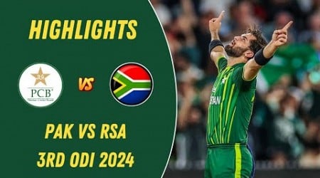 Pakistan vs South Africa 3rd ODI 2024 Full Highlights | Pak vs SA