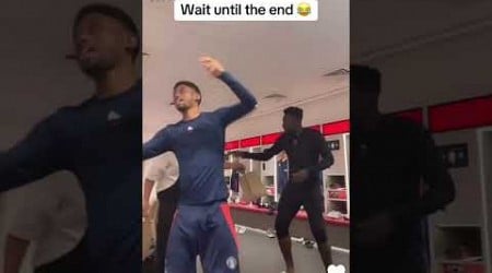 Amad Diallo and Andre Onana vibing in the Man United locker room