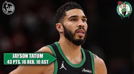 Jayson Tatum has 1st 40-point triple-double for Celtics since Larry Bird in 1992 ☘️ | NBA on ESPN