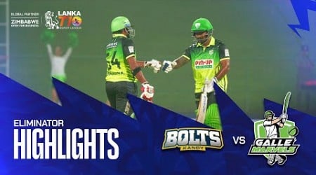 Lanka T10 Super League 2024 I Eliminator Highlights I Galle Marvels vs Kandy Bolts