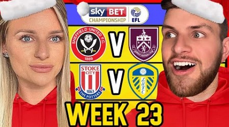 CHAMPIONSHIP WEEK 23 PREDICTIONS