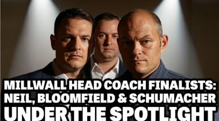 Millwall Head Coach Finalists: Neil, Bloomfield &amp; Schumacher Under the Spotlight