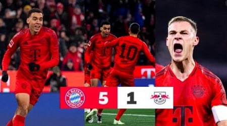 Bayern München gegen RB Leipzig 5-1 &amp; Highlights Tore &amp; Musiala, Kimmich , Sane Tore vs. Leipzig