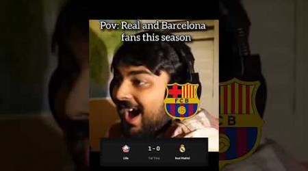 Real Madrid and Barcelona fans this season#realmadrid #barcelona #fans #fypシ゚