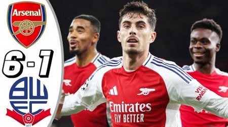 Arsenal vs Bolton 6-1- All Goals &amp; Highlights - 2024