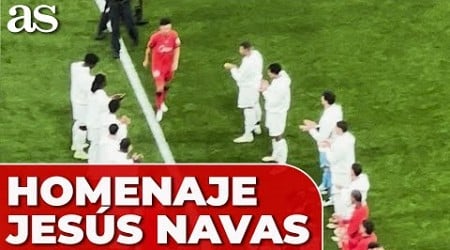 HOMENAJE a JESÚS NAVAS en el REAL MADRID - SEVILLA FC | Último partido | BERNABÉU