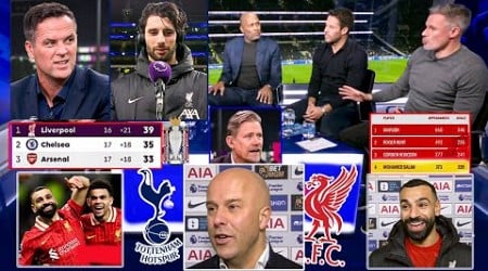 Tottenham vs Liverpool 3-6 Salah Arne Slot Go Crazy opens the Gap &amp; Carragher Reaction