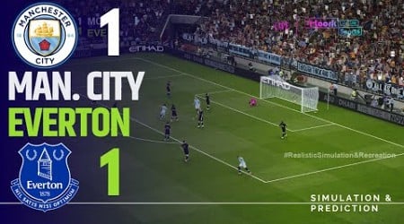 MANCHESTER CITY 1-1 EVERTON • Highlights • Premier League 24/25 | Simulation/Recreation