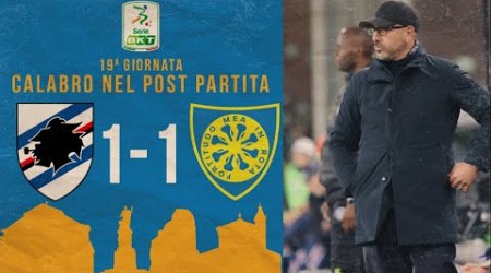 Serie B BKT, Mister Calabro nel post partita di Sampdoria - Carrarese (1-1)