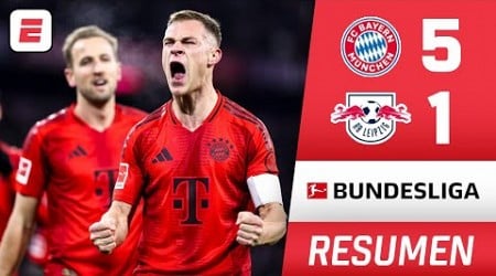 BAYERN MUNICH logró CATEGÓRICA VICTORIA al golear 5-1 al LEIPZIG. Sigue líder BUNDESLIGA | Resumen