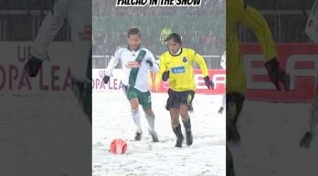 Football in the snow 