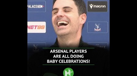 Arsenal players are ALL doing baby celebrations! 