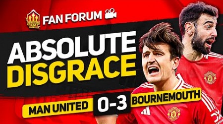 UNITED EMBARRASSED! MAN UNITED 0-3 BOURNEMOUTH! LIVE Fan&#39;s Forum