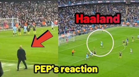 Pep Guardiola reaction to Haaland penalty miss vs Everton