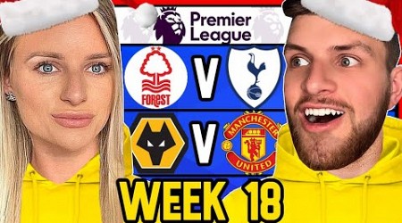 PREMIER LEAGUE WEEK 18 PREDICTIONS